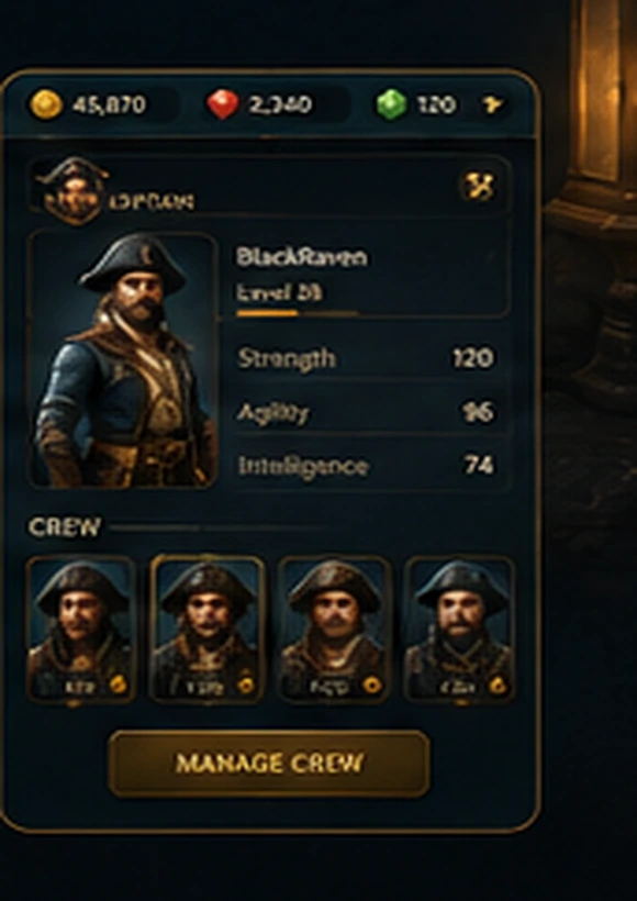 Open Motive captain loadout and crew screen